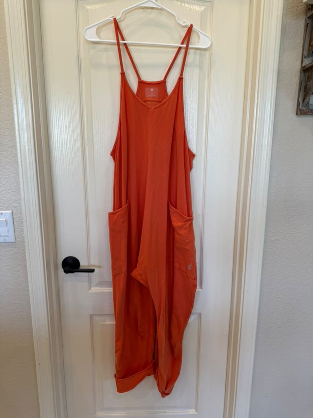 Free People Movement Hot Shot Onesie Orange Women's Small